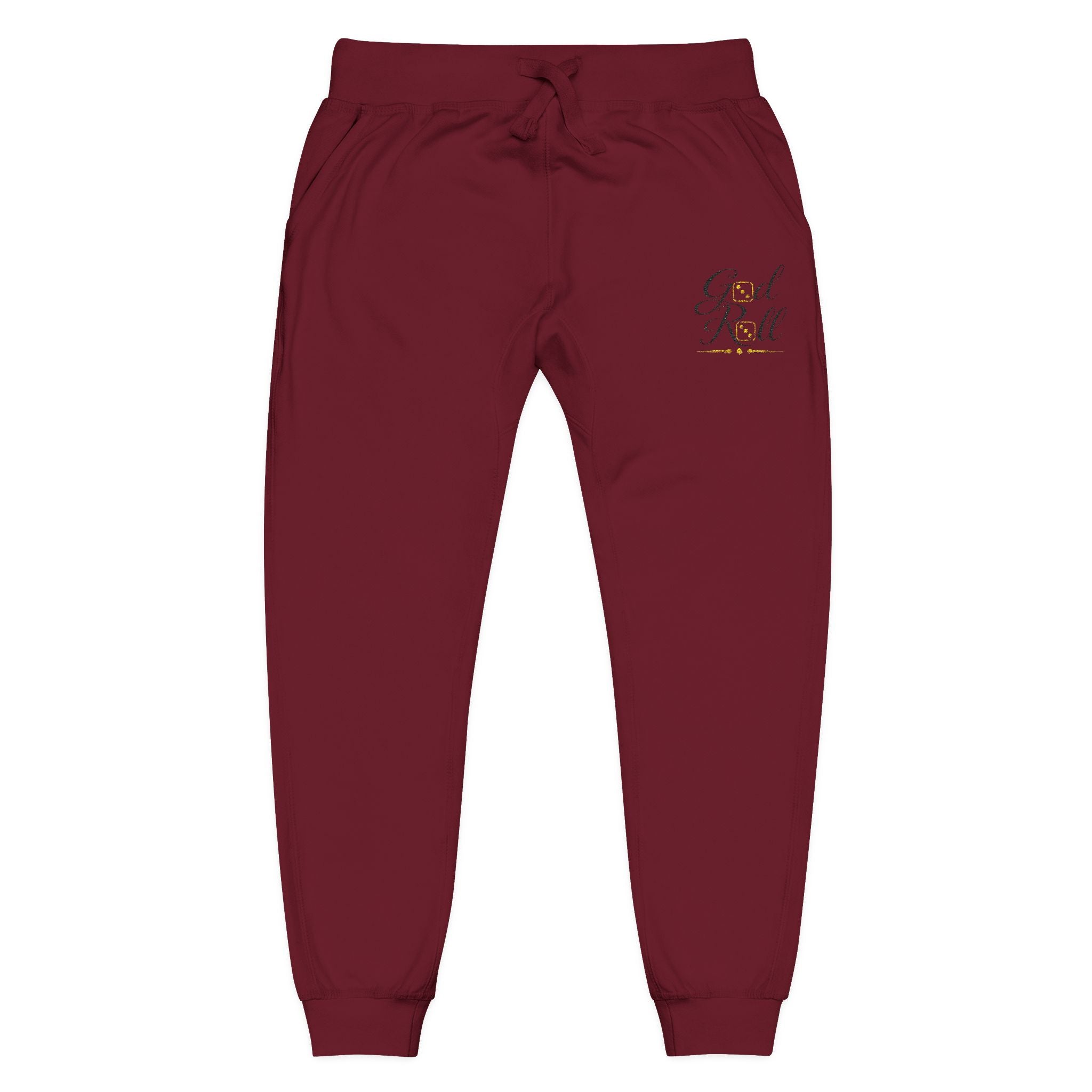 Embroidered "Get Real" Fleece Sweatpants — Cozy White Joggers
