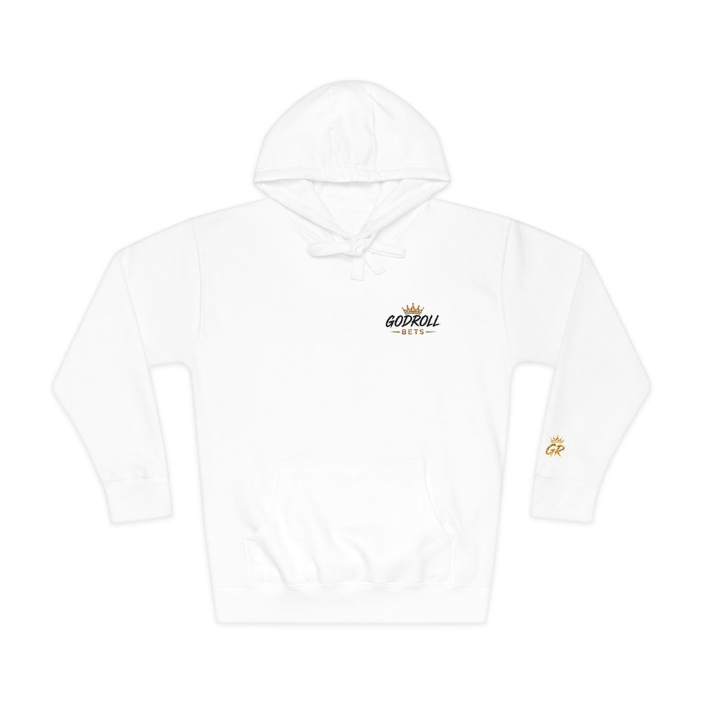 Skateboard 'Go For A Roll' White Fleece Hoodie