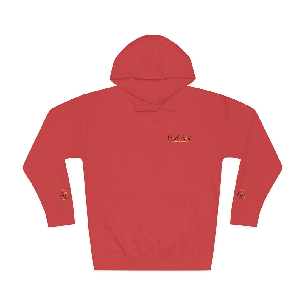 Cozy Script Hoodie — "Get It Right" Minimal Chest & Sleeve Floral Design