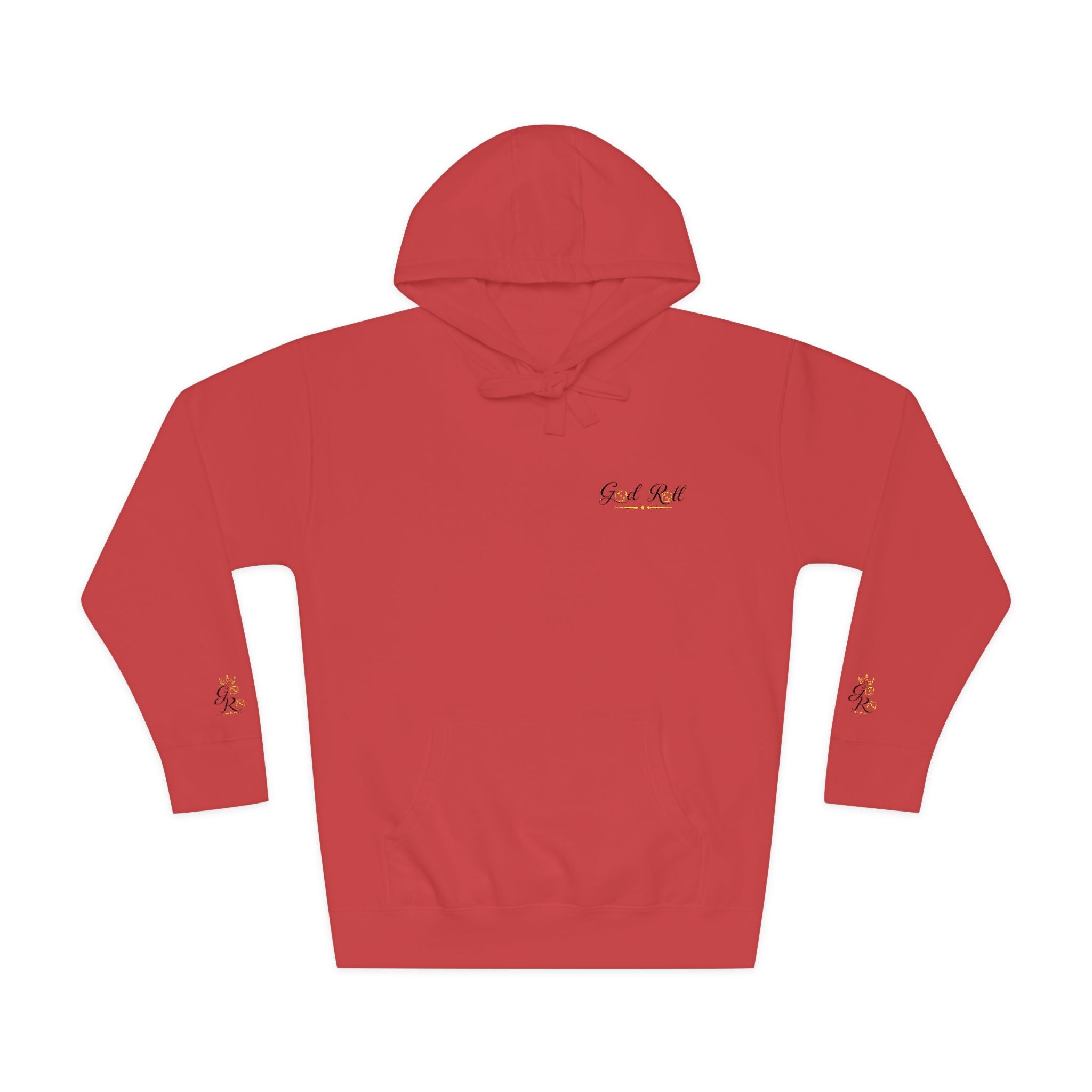 Cozy Script Hoodie — "Get It Right" Minimal Chest & Sleeve Floral Design