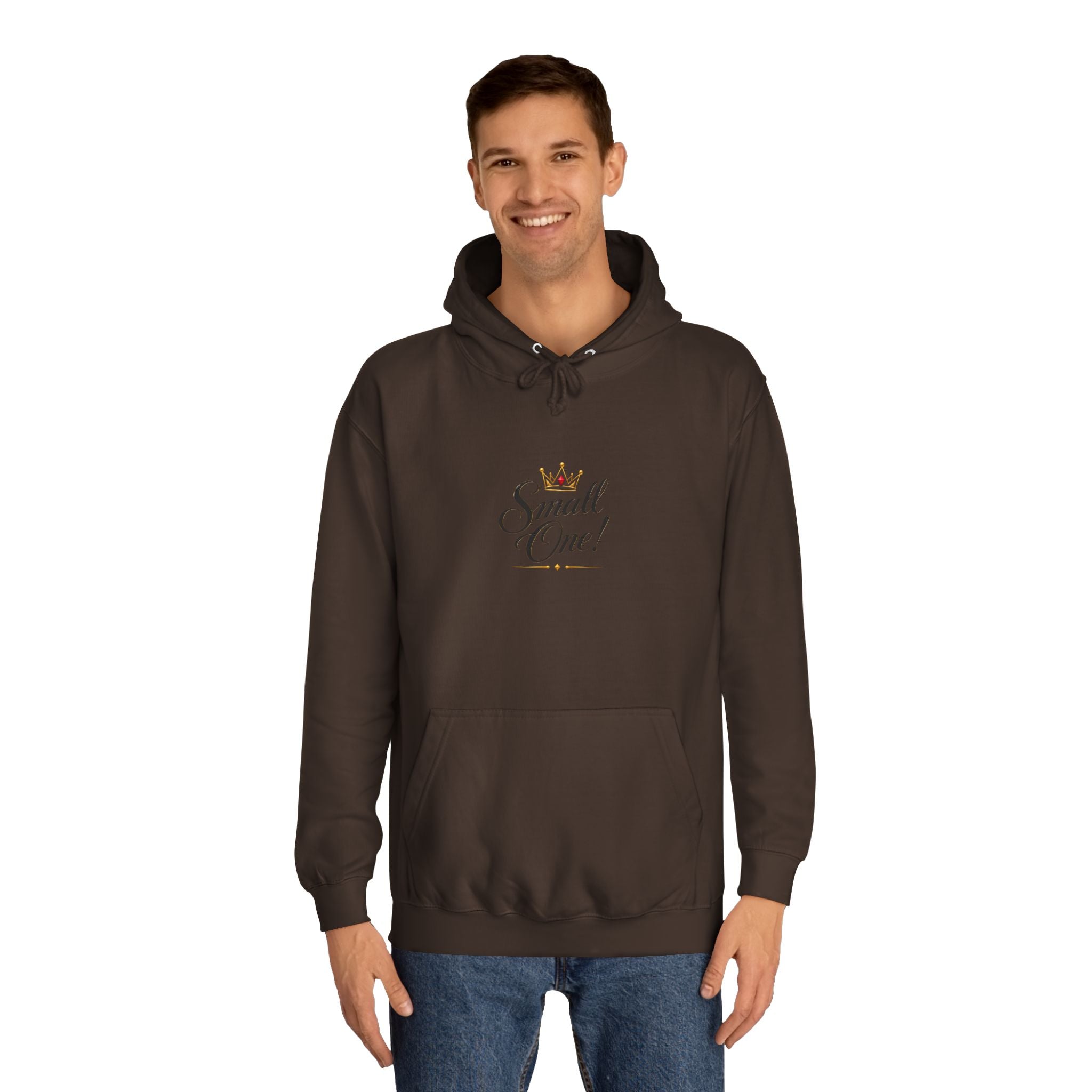 College Hoodie “Small One” Front / “Big One!” Back - Minimal Neon Stars