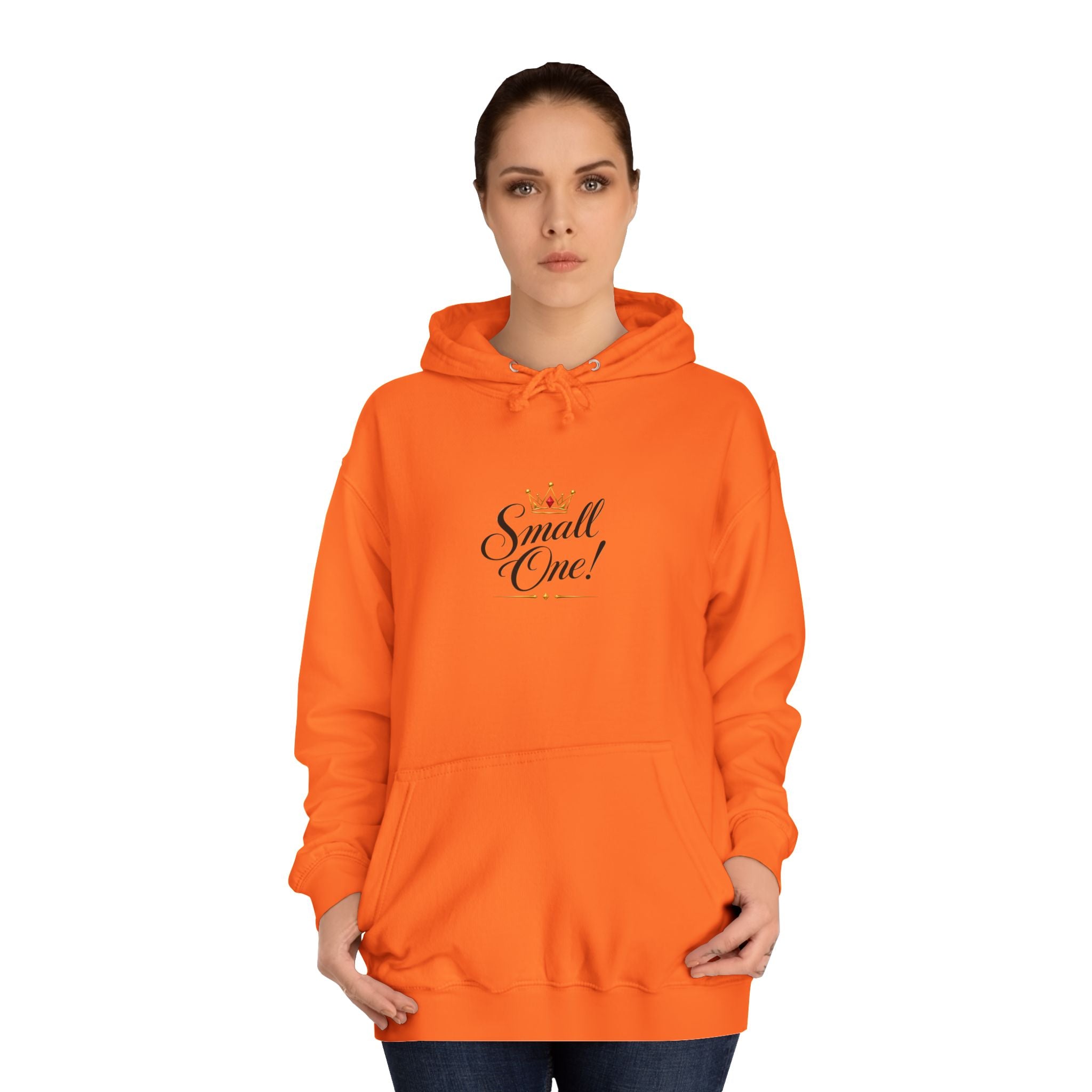 College Hoodie “Small One” Front / “Big One!” Back - Minimal Neon Stars