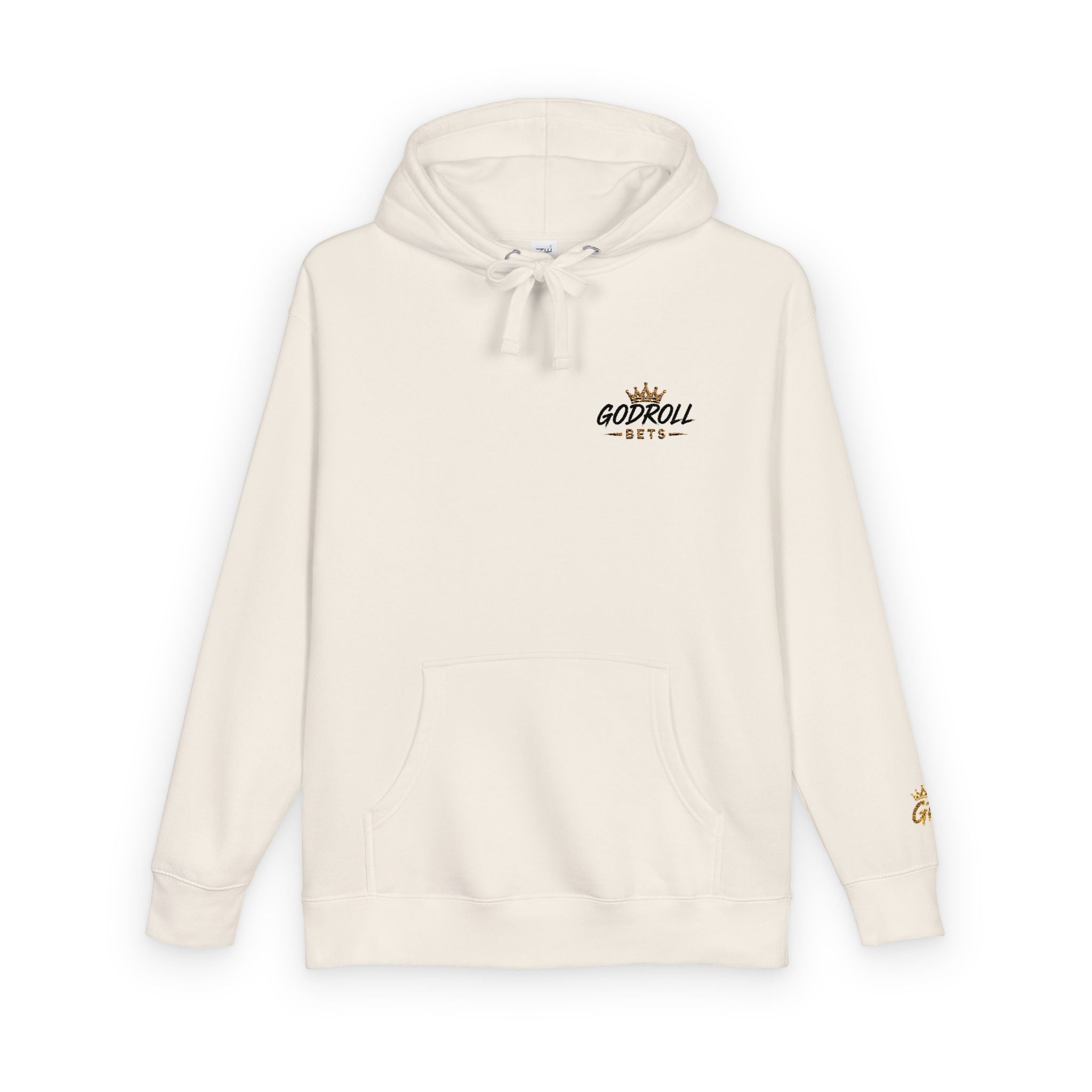 Skateboard 'Go For A Roll' White Fleece Hoodie