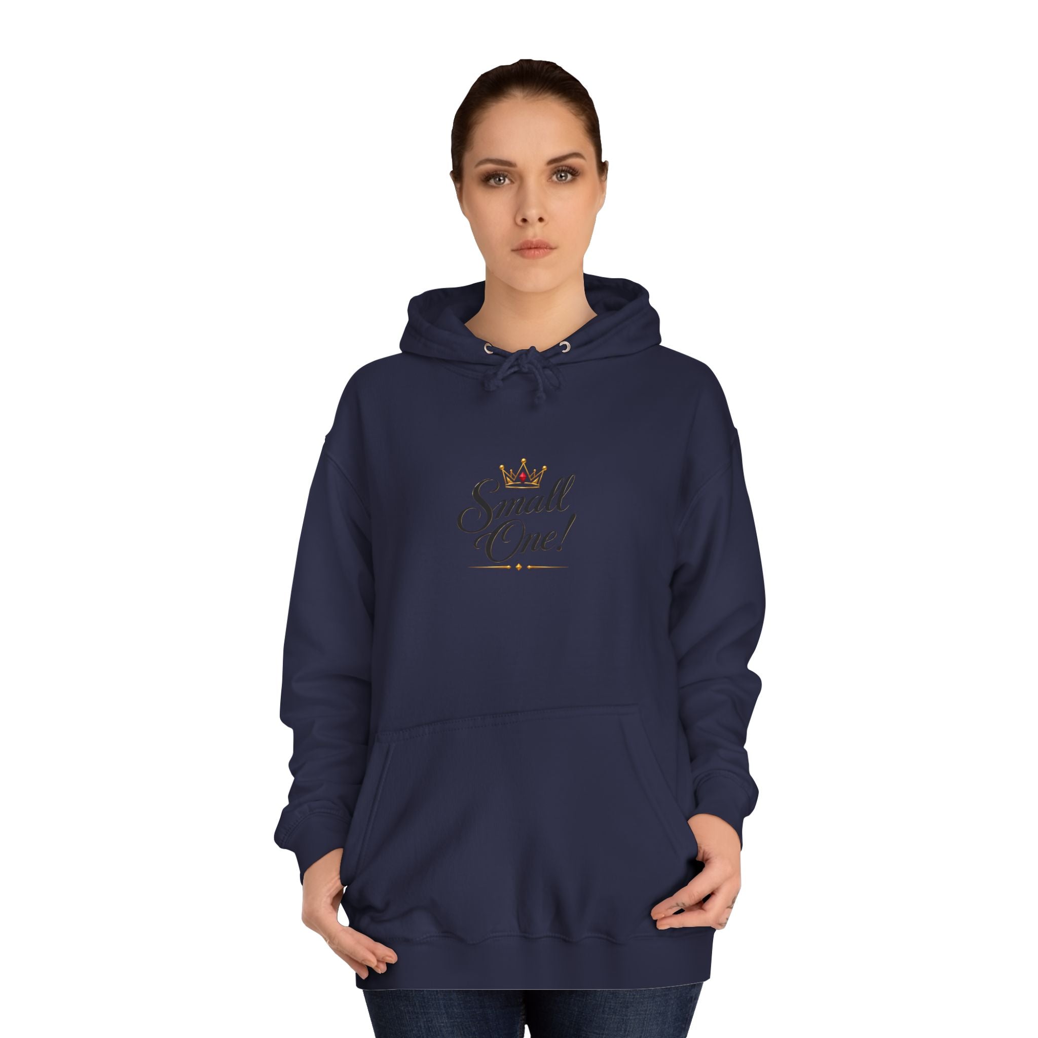 College Hoodie “Small One” Front / “Big One!” Back - Minimal Neon Stars