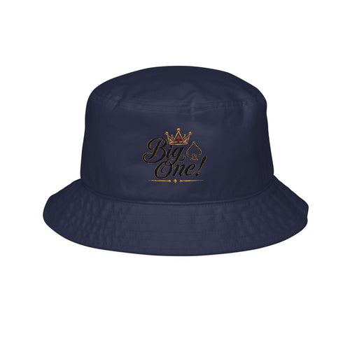 "Big One!" Embroidered Crown Bucket Hat — Stylish Statement Sun Hat