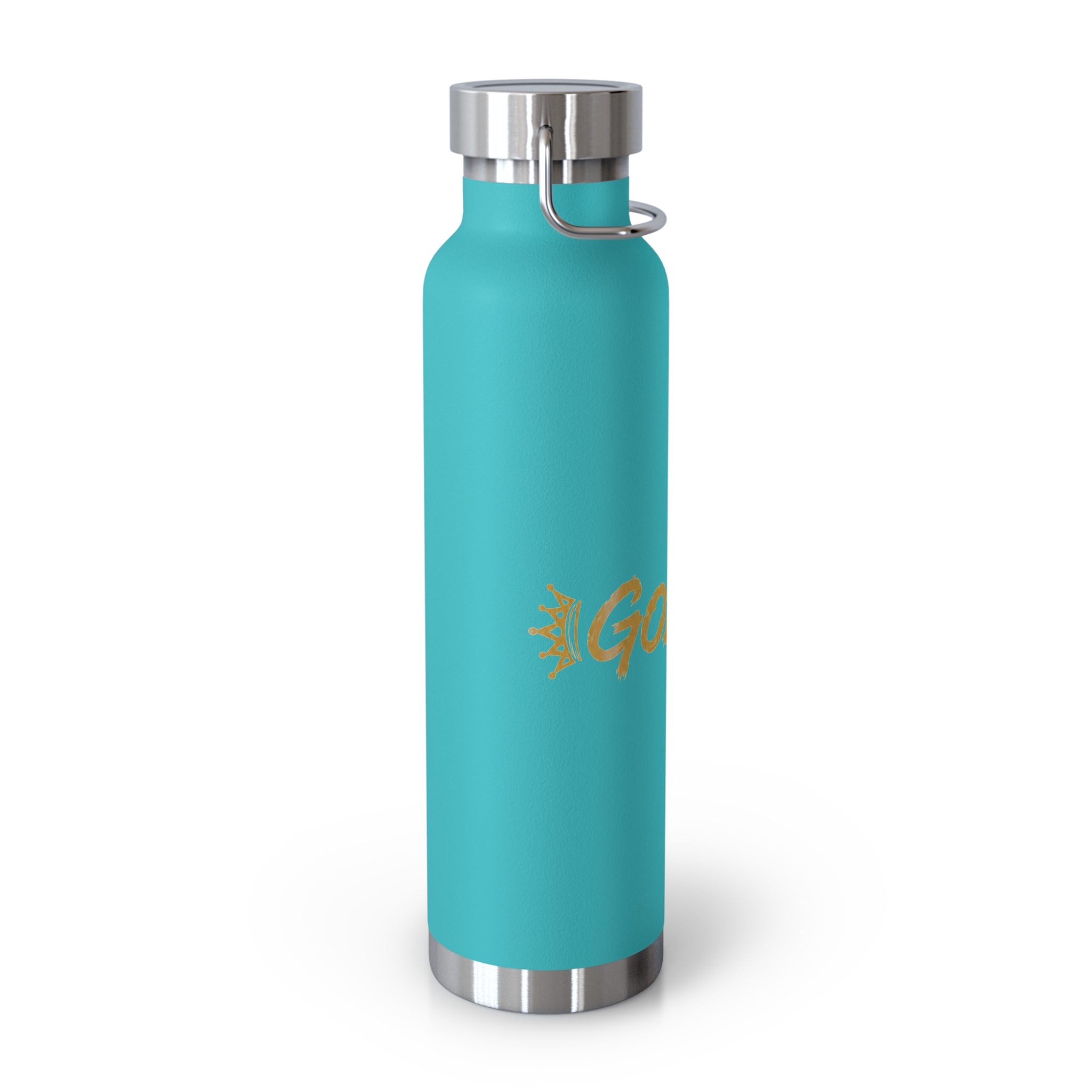 GodRock Gold Script Insulated Water Bottle – 22oz Copper Vacuum Bottle