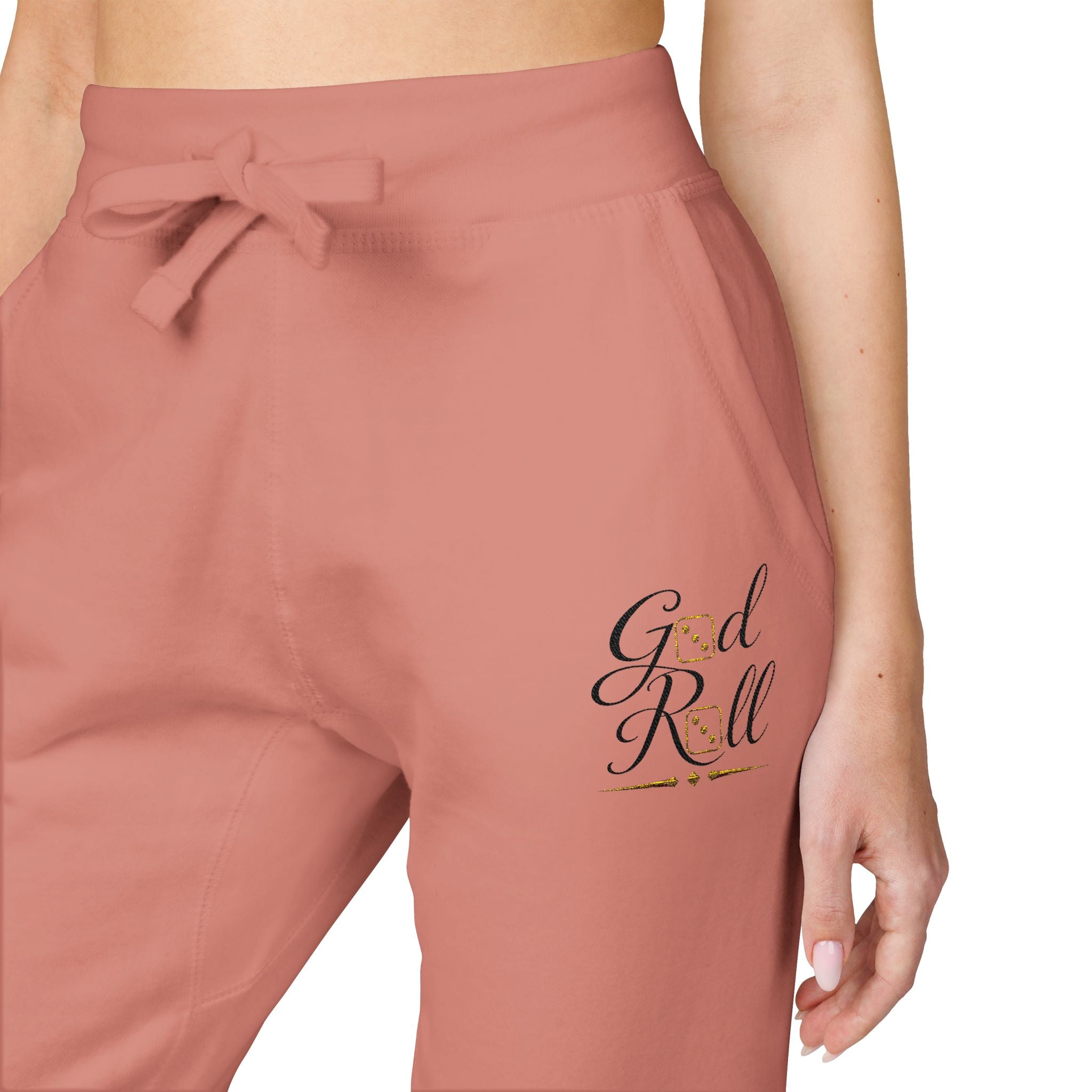 Embroidered "Get Real" Fleece Sweatpants — Cozy White Joggers