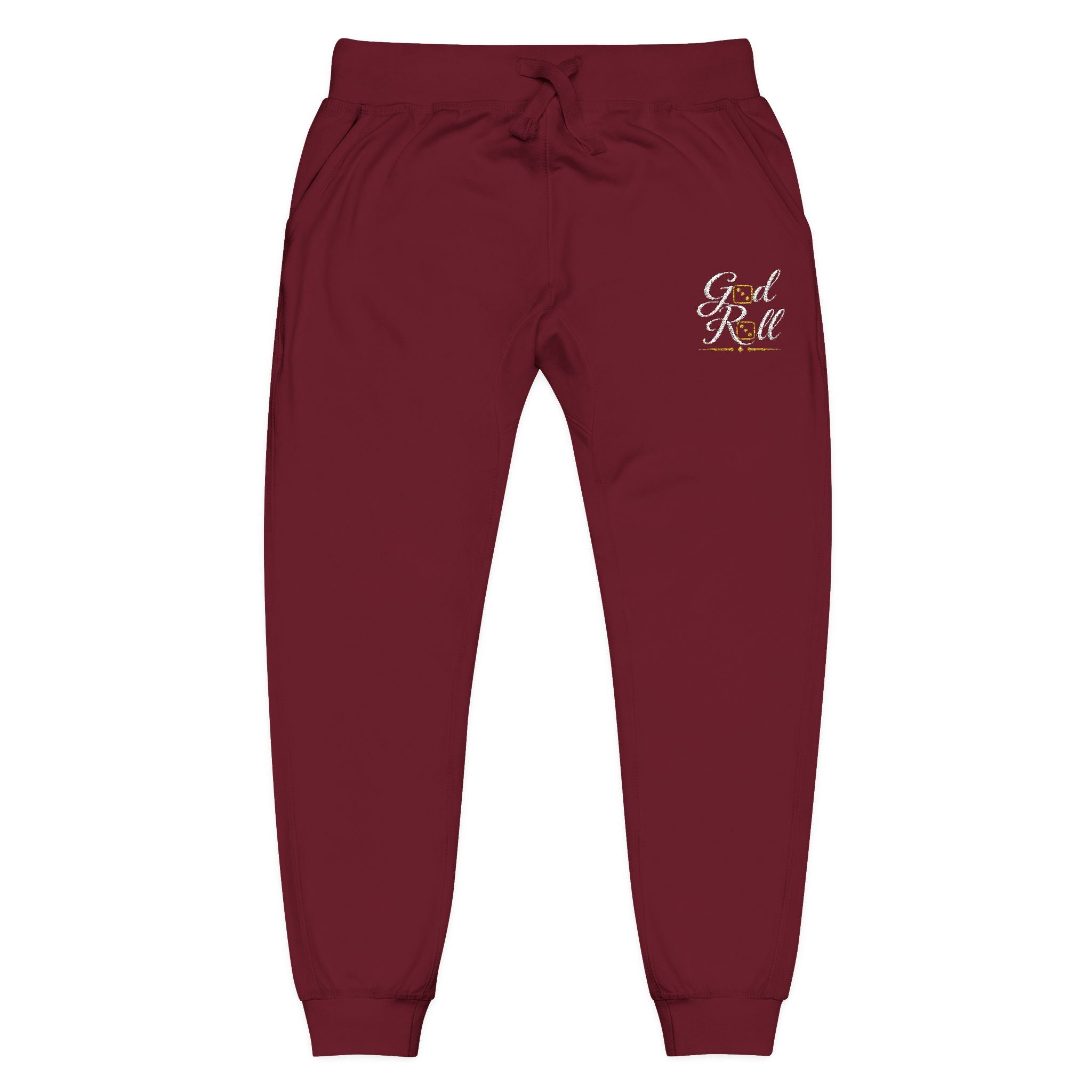 Embroidered Cozy Fleece Sweatpants — Minimal Star Cluster Accent