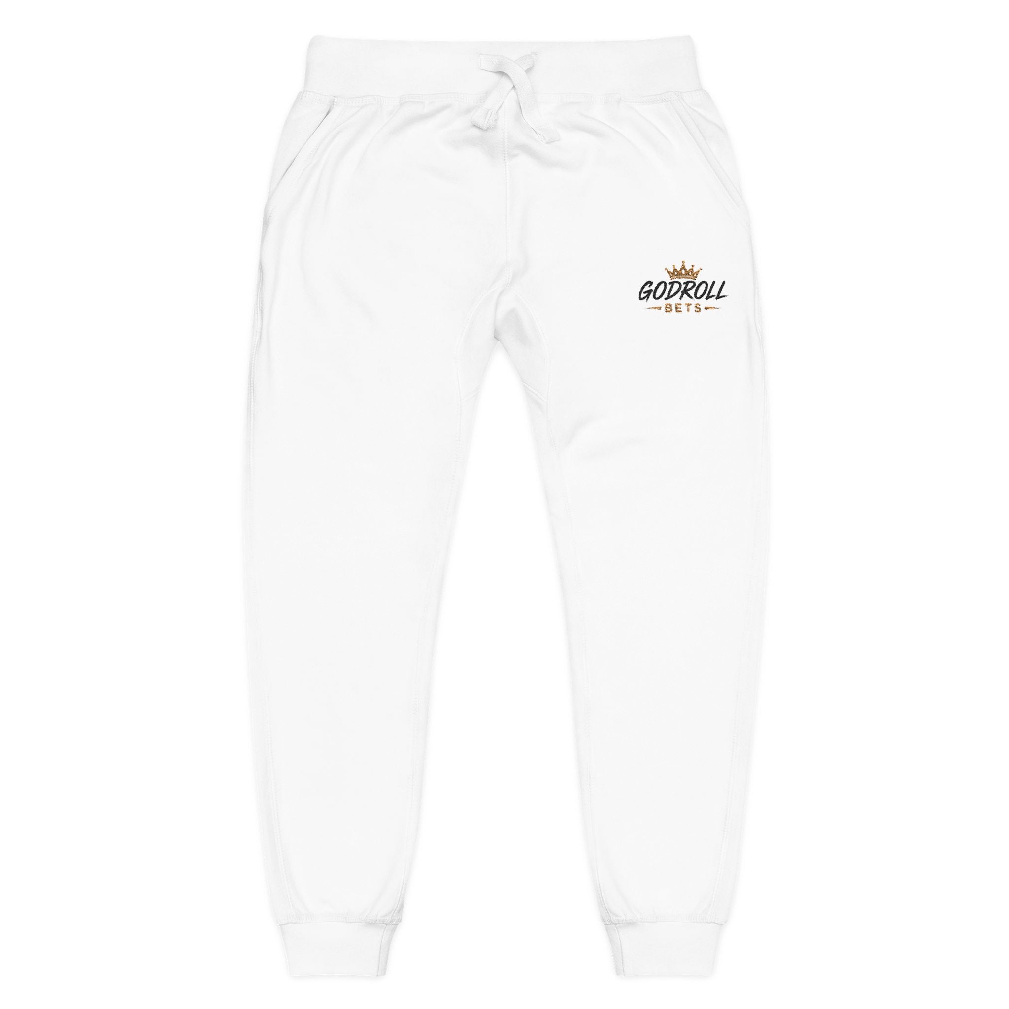 Embroidered 'Goddess Vibes' Fleece Sweatpants — Cozy Casual Joggers