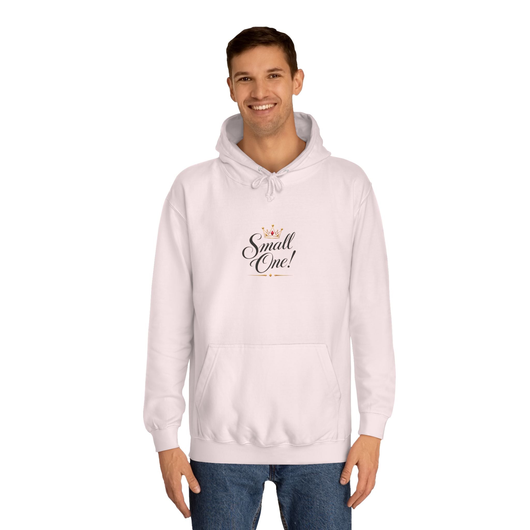 College Hoodie “Small One” Front / “Big One!” Back - Minimal Neon Stars