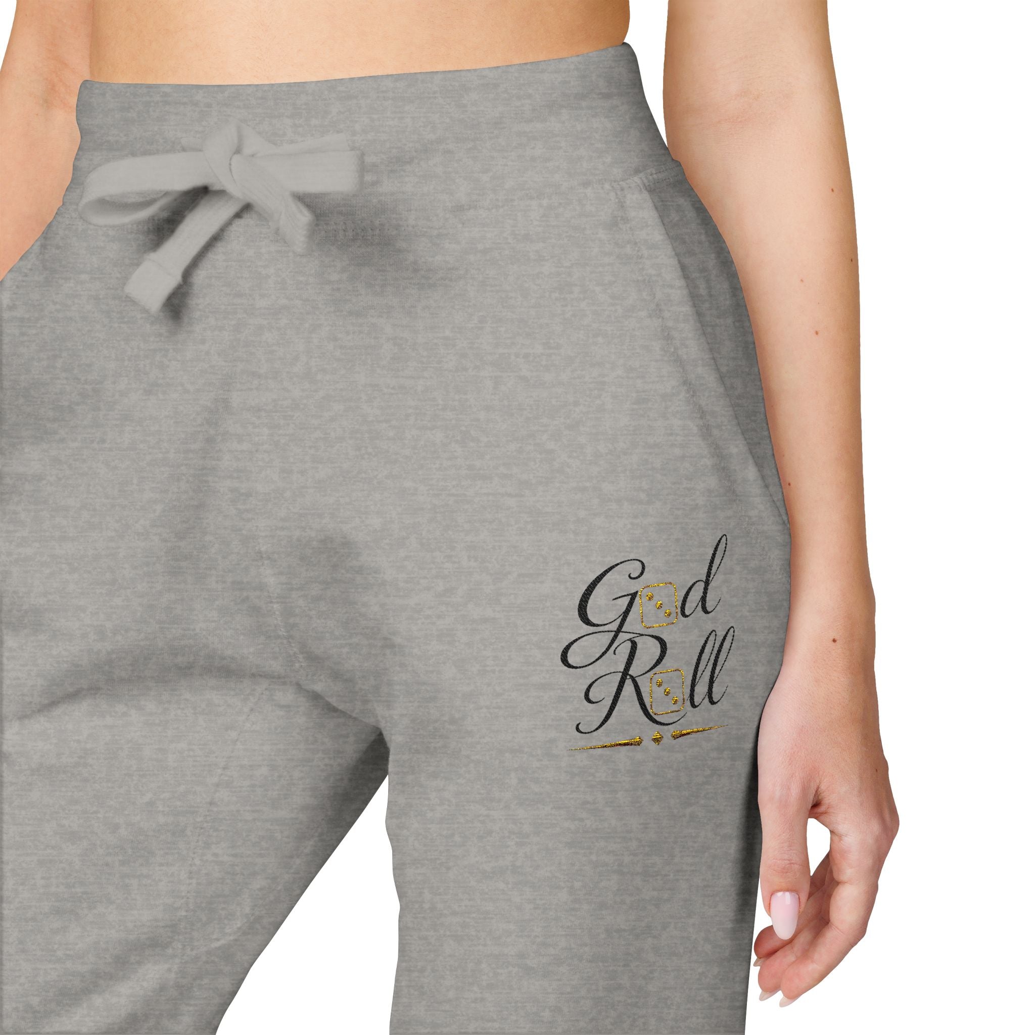 Embroidered "Get Real" Fleece Sweatpants — Cozy White Joggers