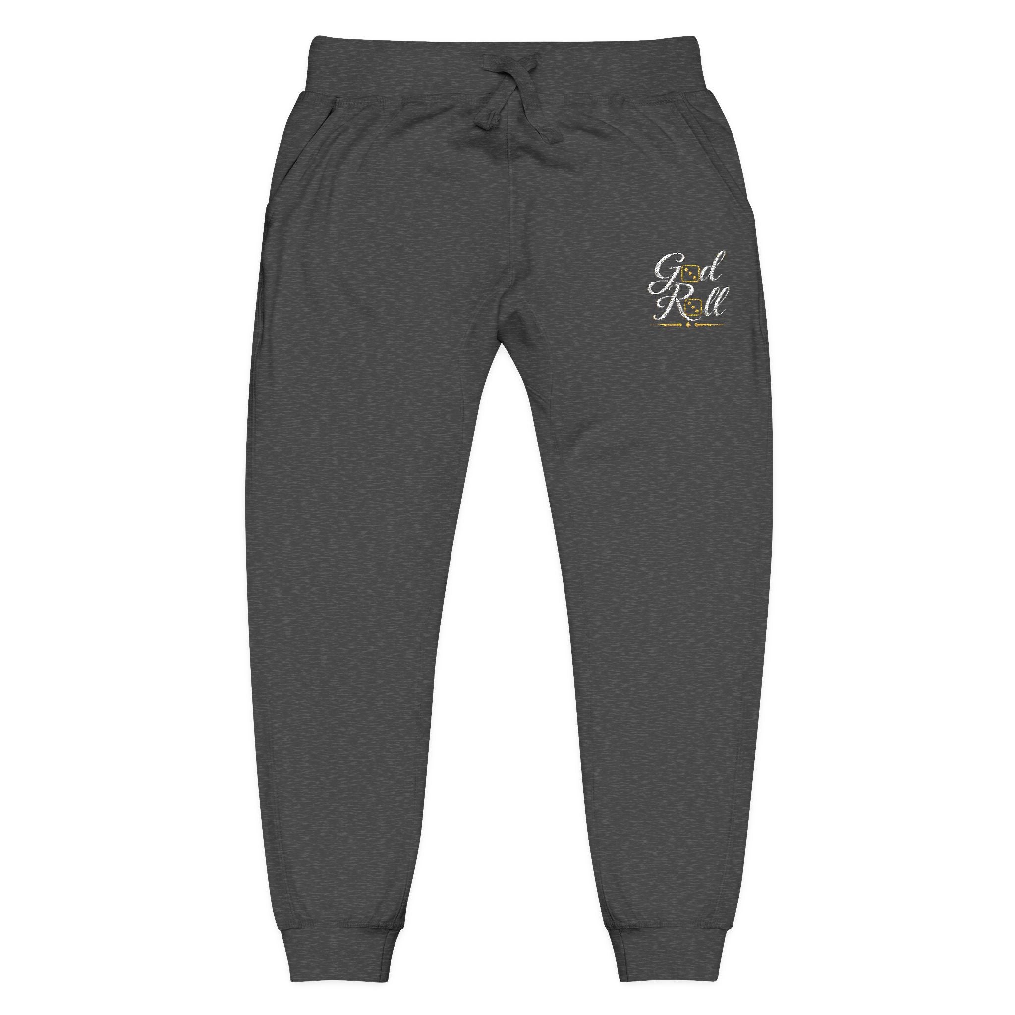 Embroidered Cozy Fleece Sweatpants — Minimal Star Cluster Accent
