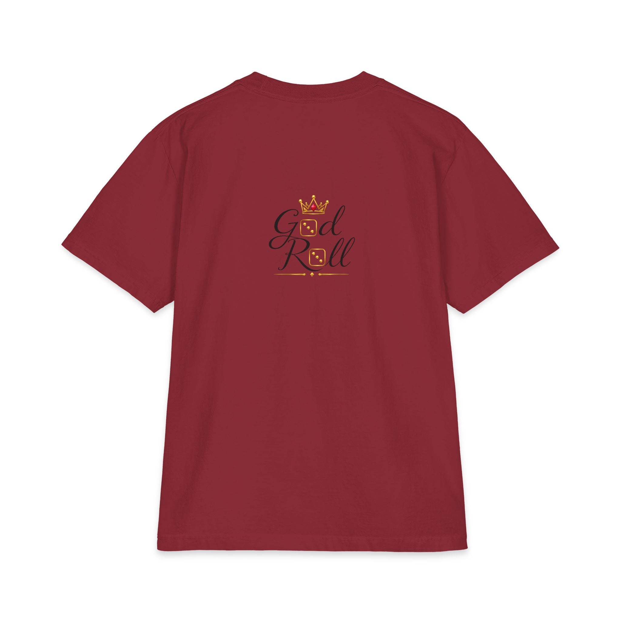God Roll Crown Graphic T‑Shirt — Elegant Script Logo Tee