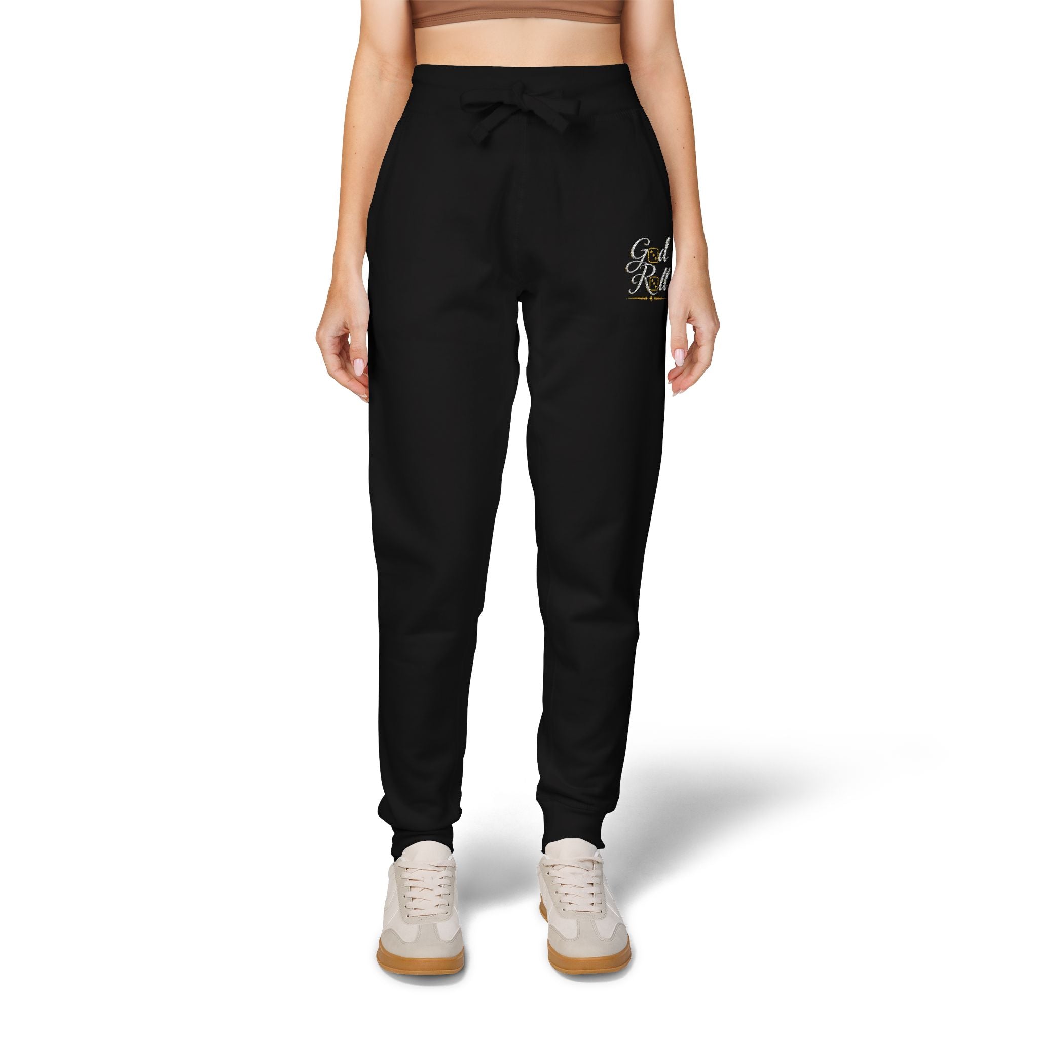 Embroidered Cozy Fleece Sweatpants — Minimal Star Cluster Accent