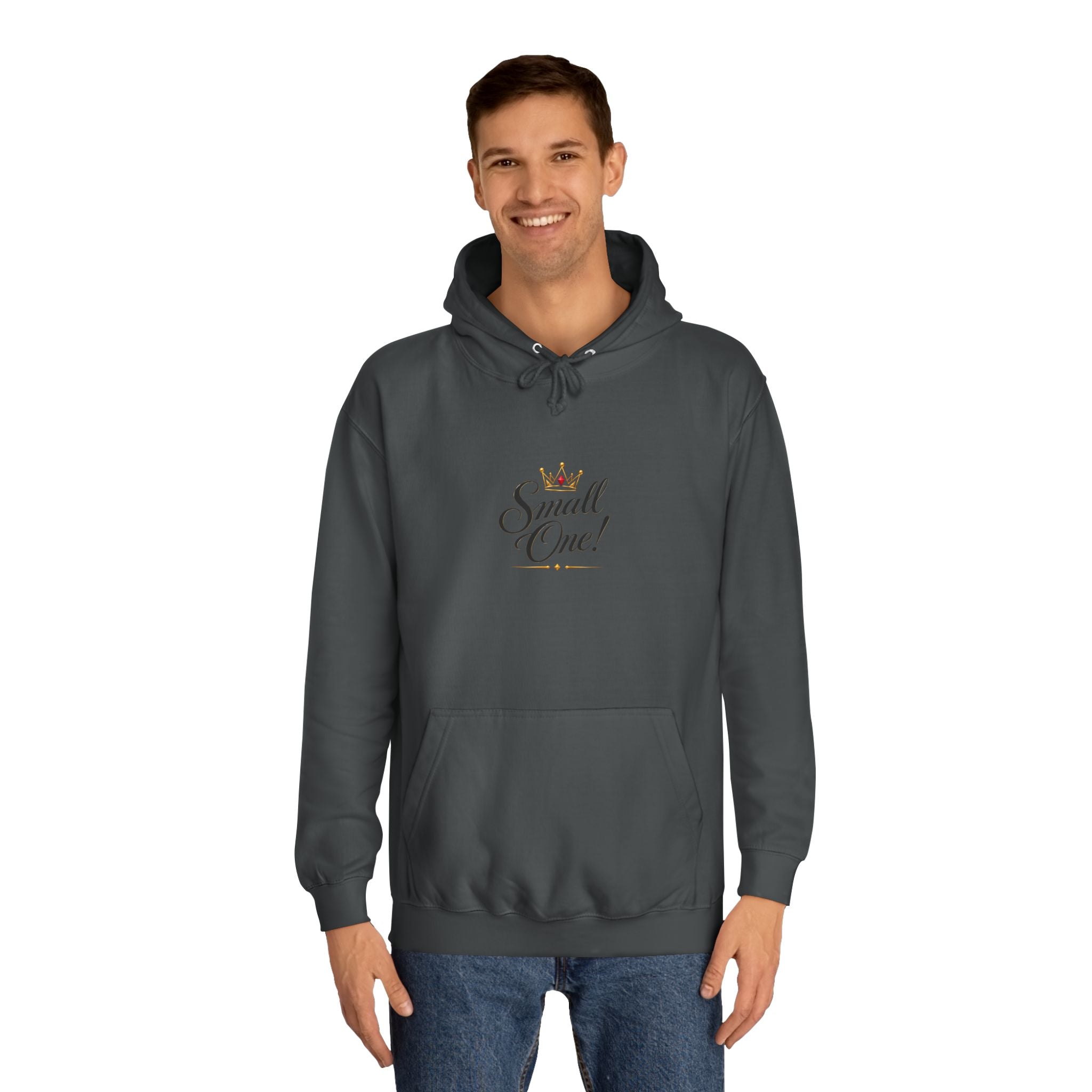 College Hoodie “Small One” Front / “Big One!” Back - Minimal Neon Stars