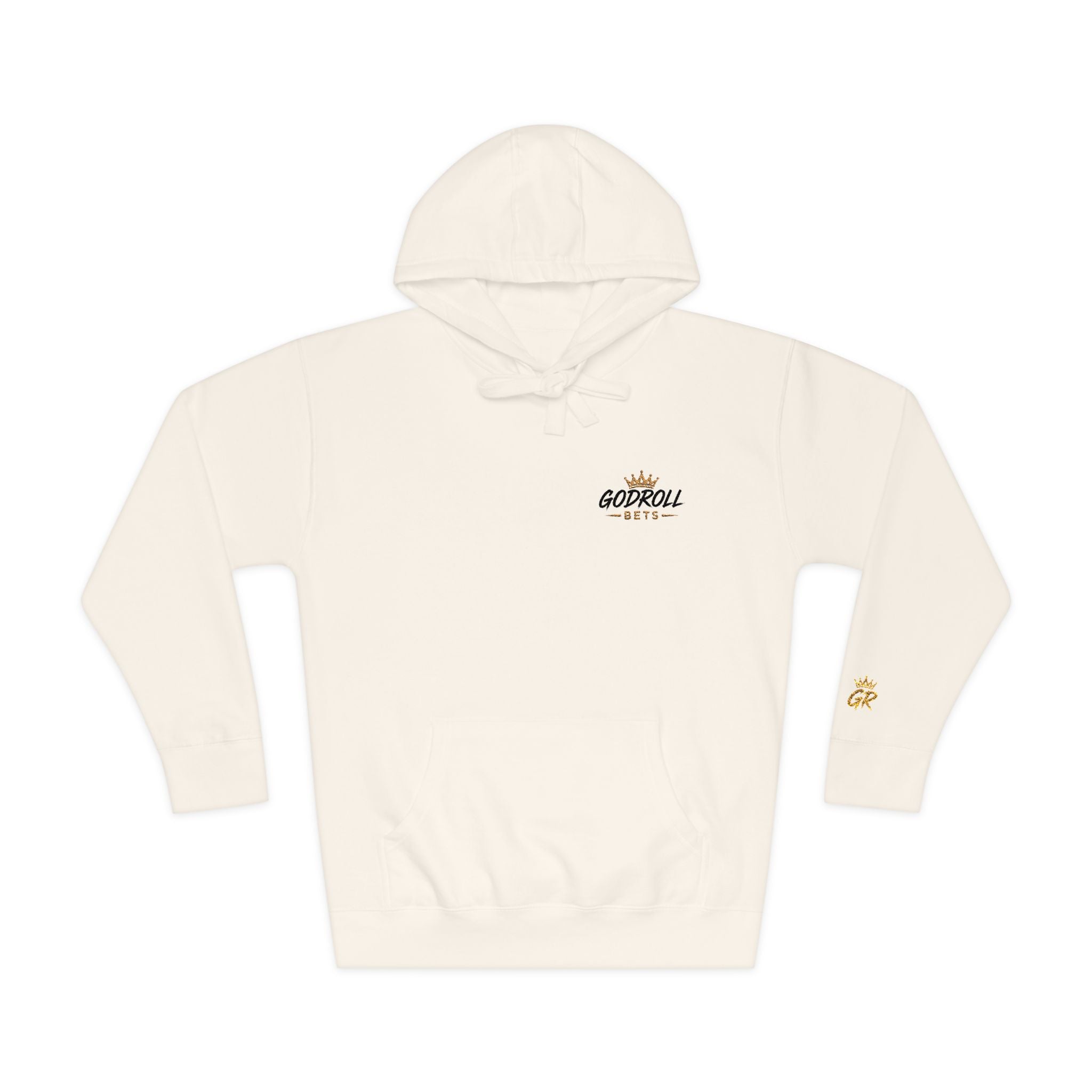Skateboard 'Go For A Roll' White Fleece Hoodie