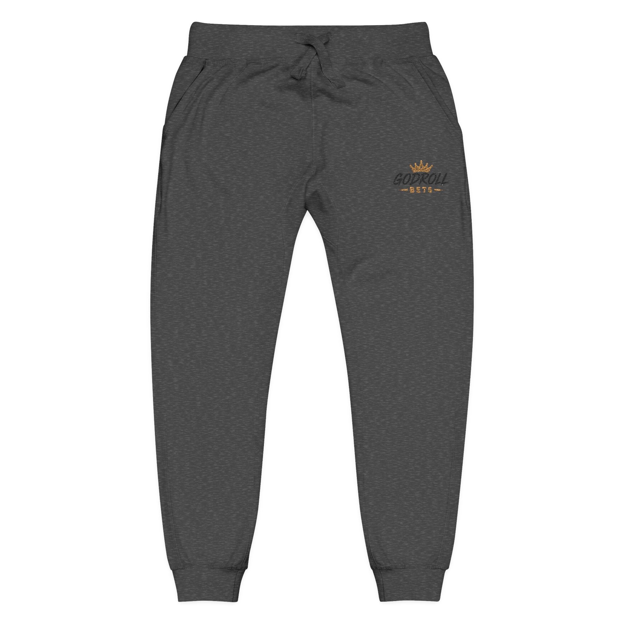 Embroidered 'Goddess Vibes' Fleece Sweatpants — Cozy Casual Joggers