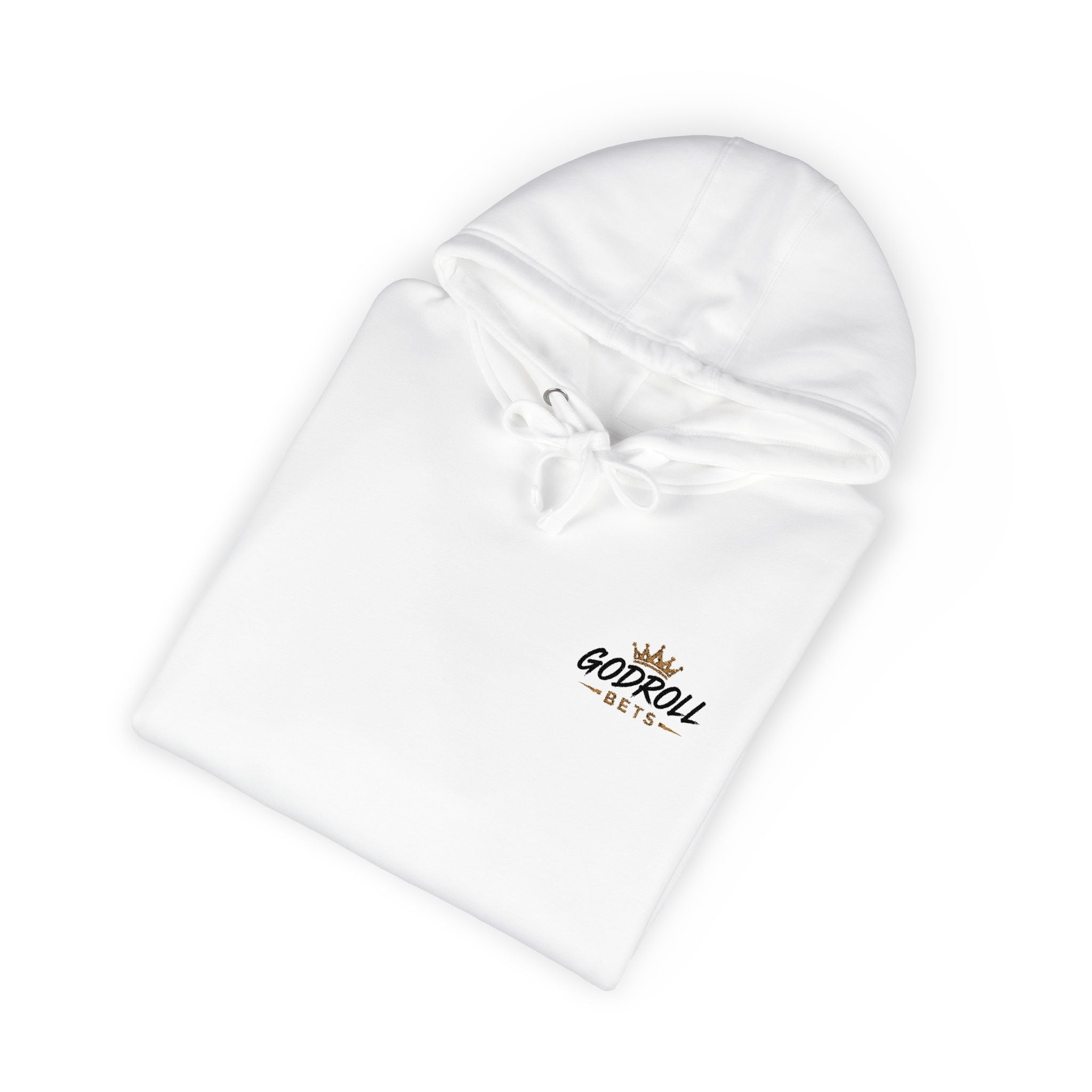 Skateboard 'Go For A Roll' White Fleece Hoodie