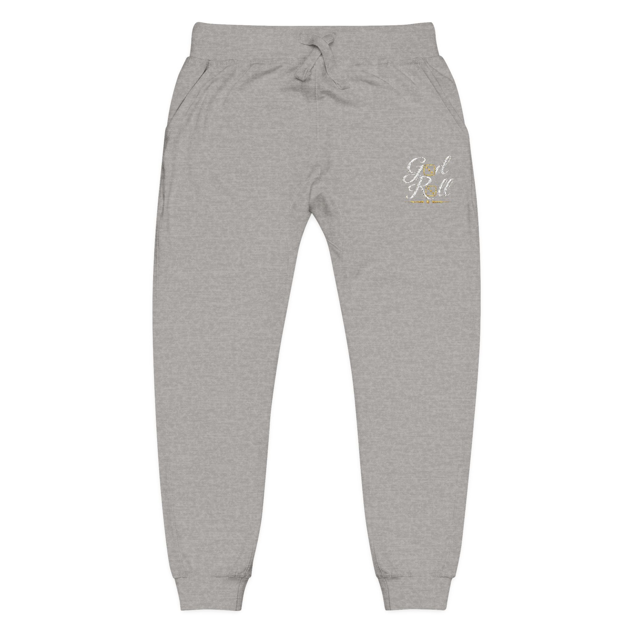 Embroidered Cozy Fleece Sweatpants — Minimal Star Cluster Accent