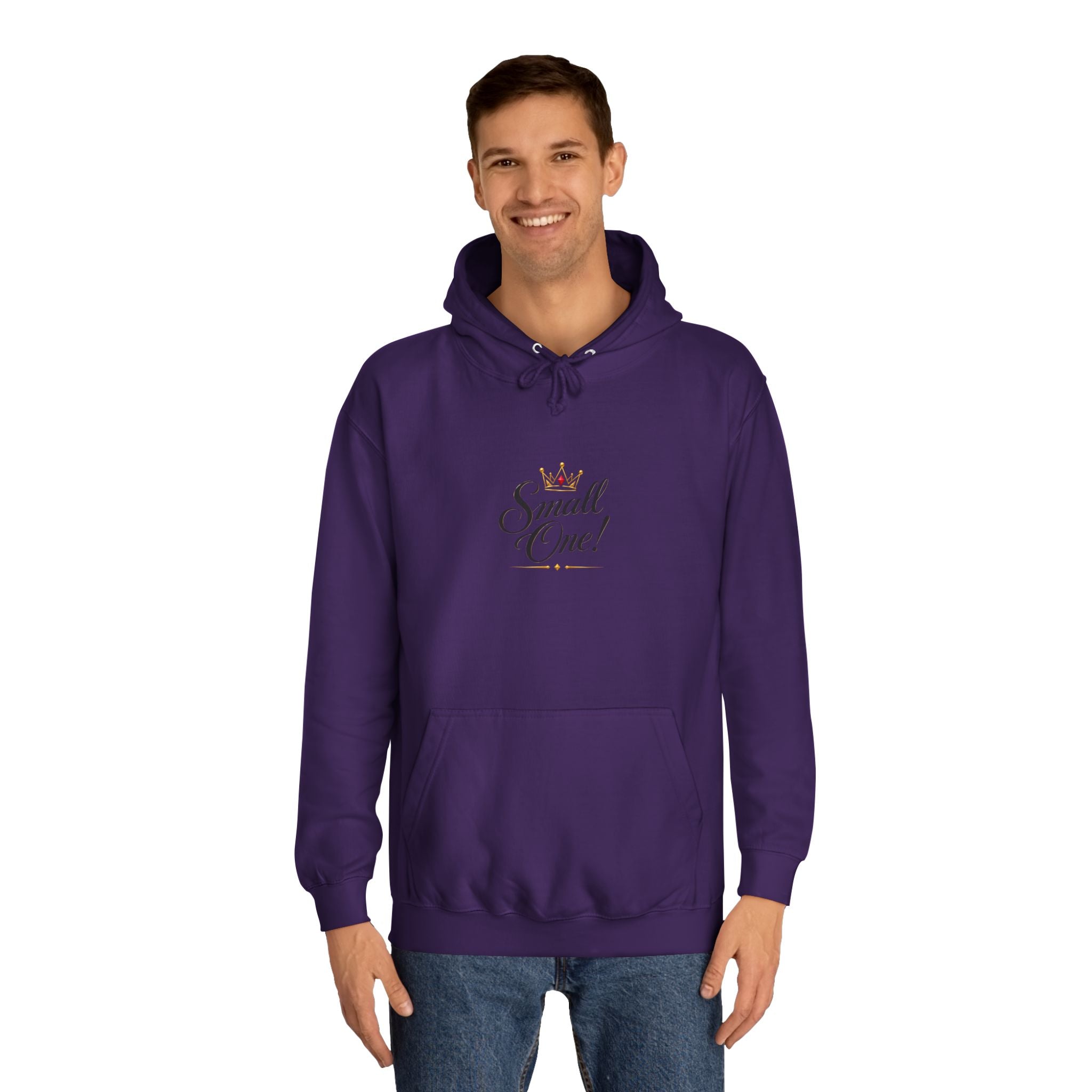 College Hoodie “Small One” Front / “Big One!” Back - Minimal Neon Stars